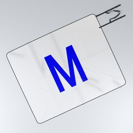 LETTER M (BLUE-WHITE) Picnic Blanket