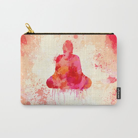 Red Buddha Watercolor art Carry-All Pouch