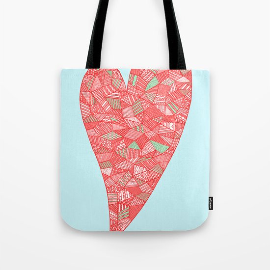 Puzzled Heart Tote Bag