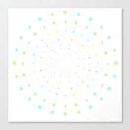 Cool Tone Joyful Dots Canvas Print