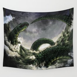 Jormungandr the Midgard Serpent Wall Tapestry