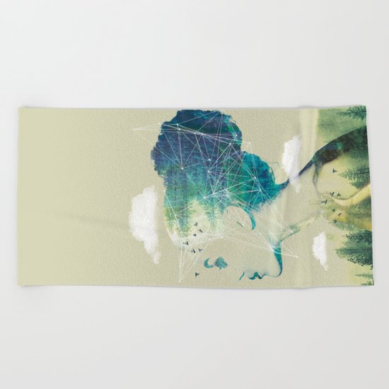 Geo Forest Beach Towel