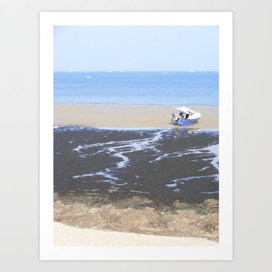 Beach & Boat Art Print