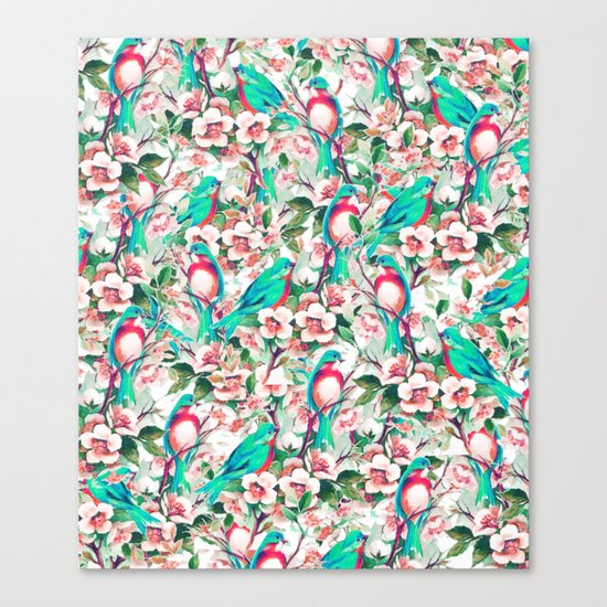 Birds & Flowers #society6 #decor #buyart Canvas Print