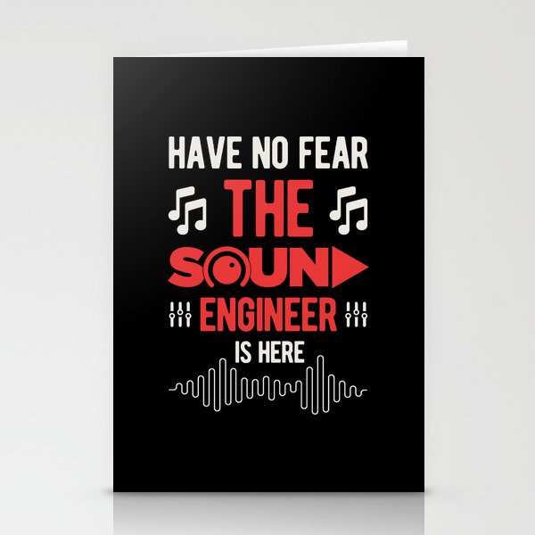 Funny Sound Engineer Stationery Cards
