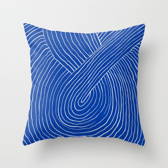 Strokes 01: Chathams Blue Edition  Throw Pillow