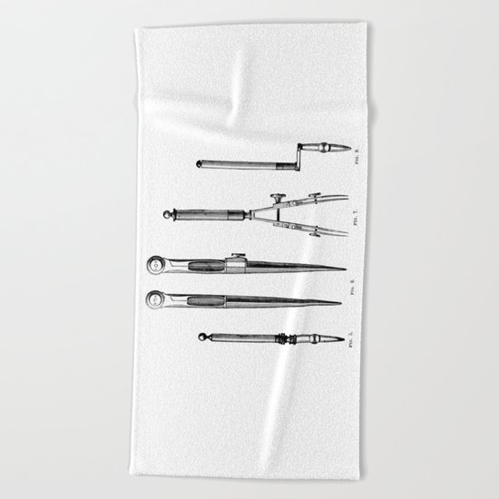 Drawing tools Beach Towel