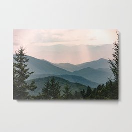Smoky Mountain Pastel Sunset Metal Print