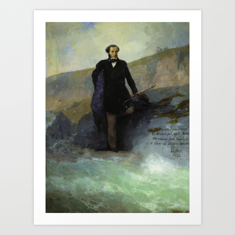 I K Aivazovsky A S Pushkin On The Black Sea Coast 1897 Art