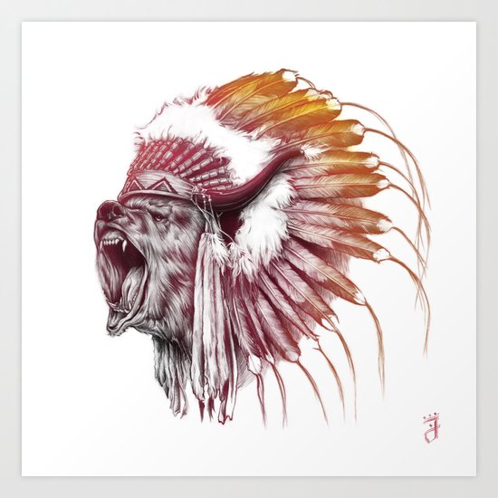 Chief Bear Art Print