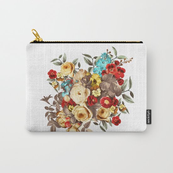 Watercolors Floral Pattern Carry-All Pouch