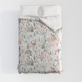 Enchanted Forest Map Comforter