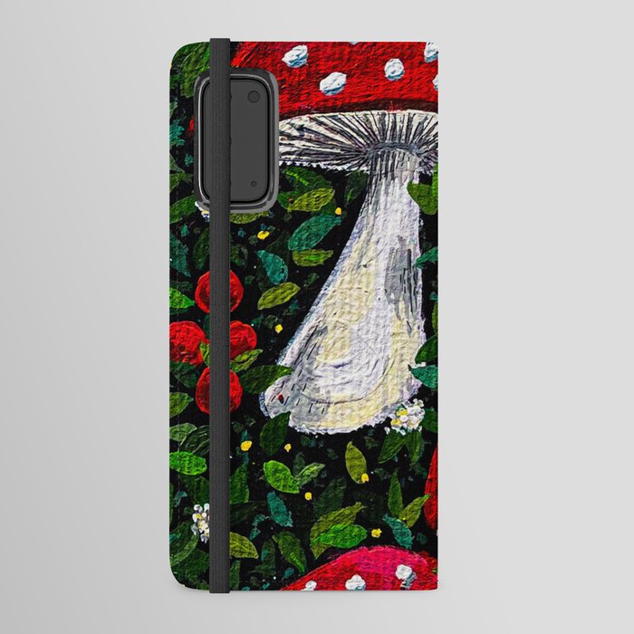 Red Mushrooms Android Wallet Case
