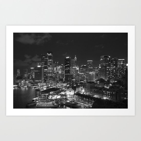 Sydney Skyline Art Print