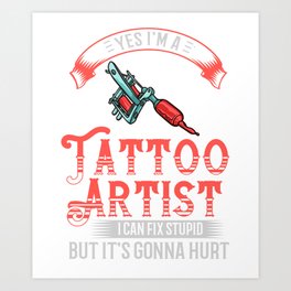 Tattoo Artist Gift Inked Machine Art Print