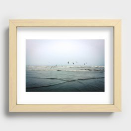 Ocean City Seagulls in Flight Recessed Framed Print