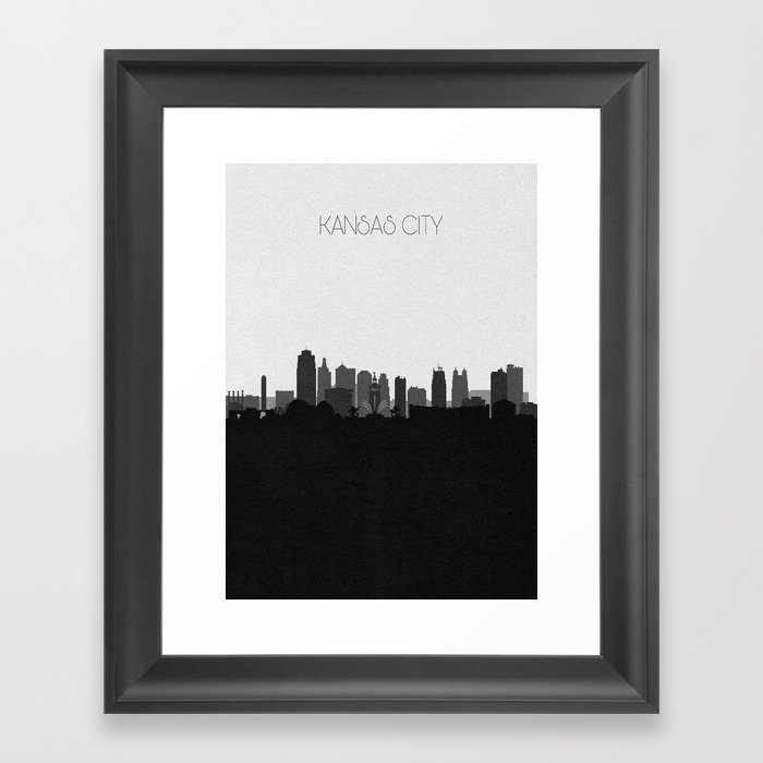 City Skylines: Kansas City (Alternative) Framed Art Print