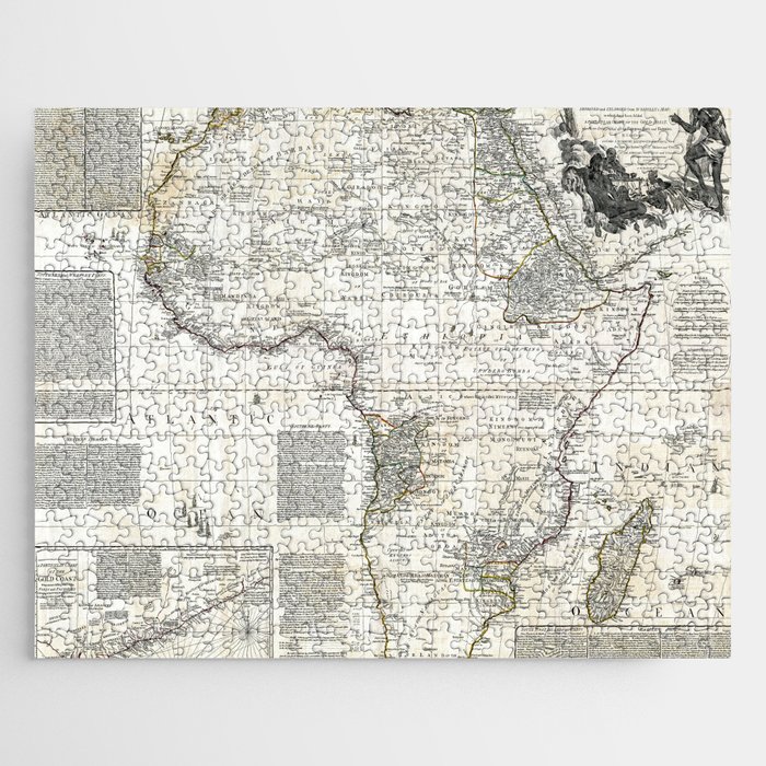 Vintage old map of africa Jigsaw Puzzle