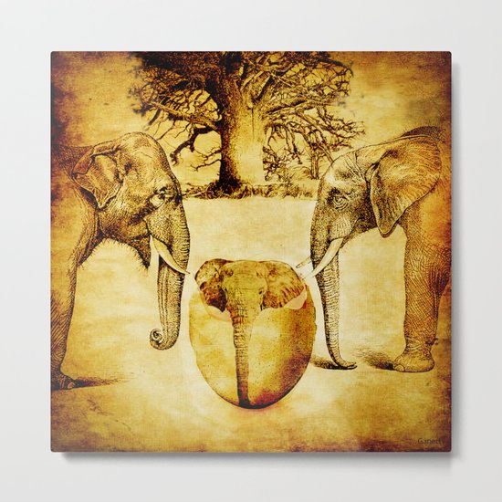 Birth of elephant Metal Print