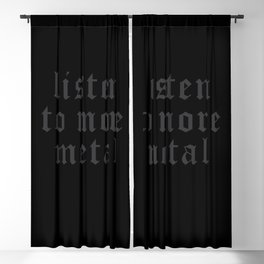 Music Listen To More Heavy Metal Typography Blackout Curtain