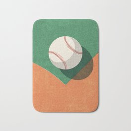 BALLS / Baseball Bath Mat | Art, Game, Retro, Minimal, Graphicdesign, Print, Sport, Riso, Geometric, Play 