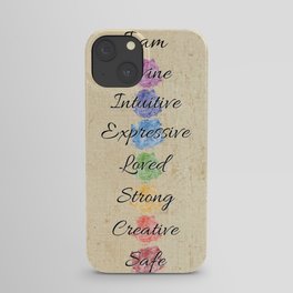 Chakra Energy Affirmation iPhone Case