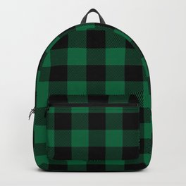 Forest Buffalo Plaid Pattern Backpack
