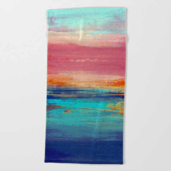 Retro Sunset Beach Towel