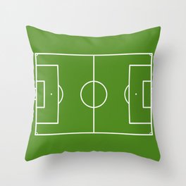 Football field fun design soccer field Throw Pillow