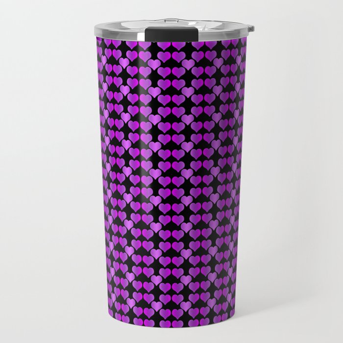 Purple Glitter Modern Heart Collection Travel Mug