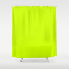 Bright green lime neon color Shower Curtain