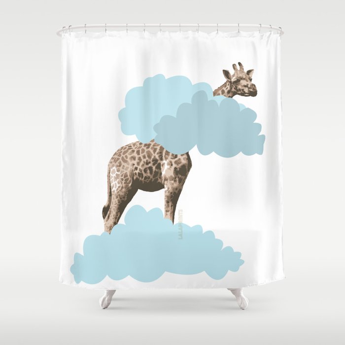 Giraff in the clouds . Joy in the clouds collection Shower Curtain