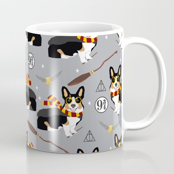 Corgi tricolored witch wizard magic dog breed gifts Coffee Mug
