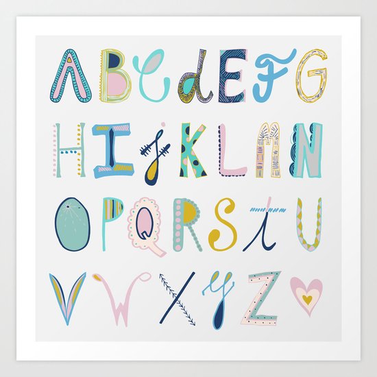 Alphabet Art Print
