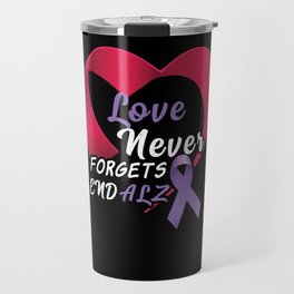 Love Ribbon Alzheimer Alzheimer's Awareness Travel Mug