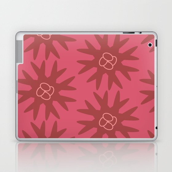Red Bloom Pattern Laptop & iPad Skin