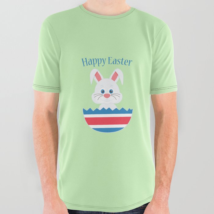 A cute easter bunny All Over Graphic Tee