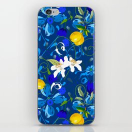 Watercolour flowers, floral ,summer pattern,lemons,citrus  iPhone Skin
