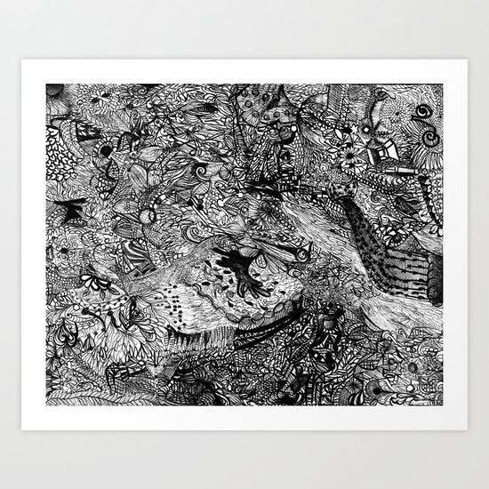 Scribbler Art Print