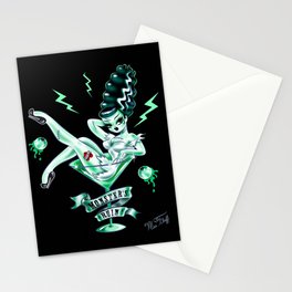 Bride of Frankenstein in a Martini Glass Stationery Card