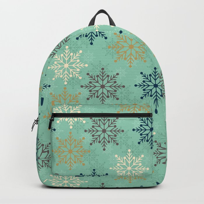 Christmas Pattern Snowflake Floral Retro Classic Backpack