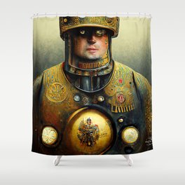 Steampunk Soldier Shower Curtain