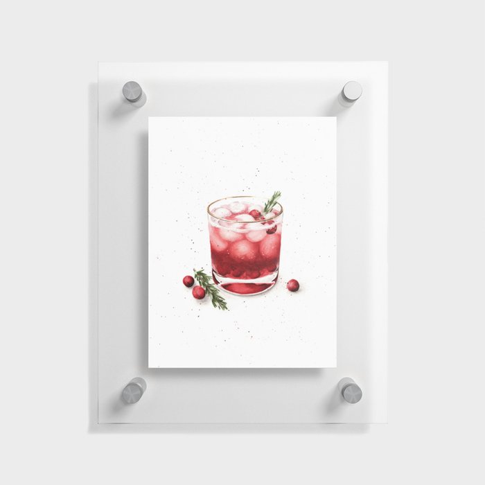 cranberry cocktail Floating Acrylic Print