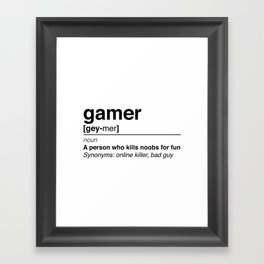 Gamer Framed Art Print