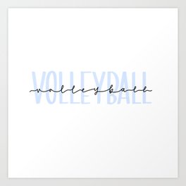 Blue Volleyball Art Print
