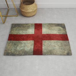 Flag of England (St. George's Cross) Vintage retro style Area & Throw Rug