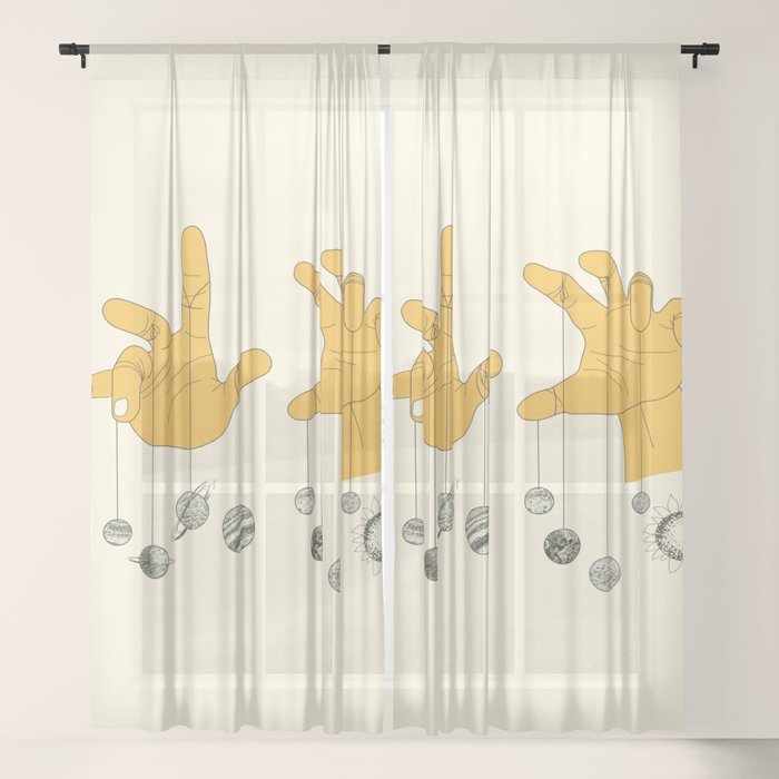 Solar System Sheer Curtain By Nadja1 Society6