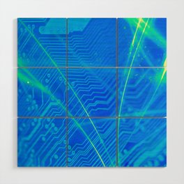 Abstract Technology Wood Wall Art