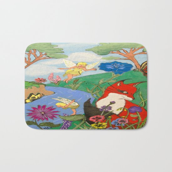 Fox And The Fairy Bath Mat
