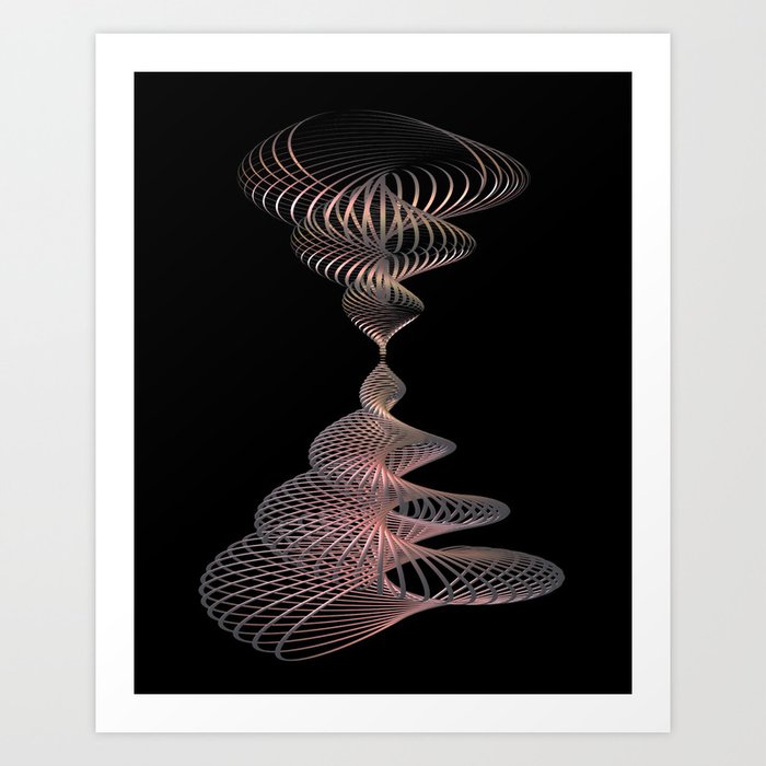 copper loops Art Print